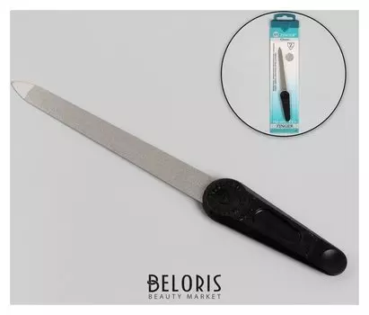 Пилка металлическая для ногтей, 13,5 см, цвет чёрный, F-6-3