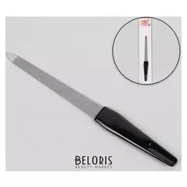 Пилка металлическая для ногтей, 15 см, цвет чёрный