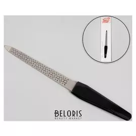 Пилка металлическая для ногтей, перфорированная, 15 см, цвет чёрный