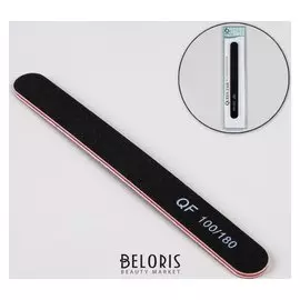 Пилка-наждак, абразивность 100/180, 18 см, цвет чёрный