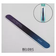 Пилка-наждак, абразивность 120/180, 18 см, цвет синий/чёрный, Ej-201