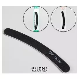 Пилка-наждак, абразивность 80/100, 18 см, цвет чёрный