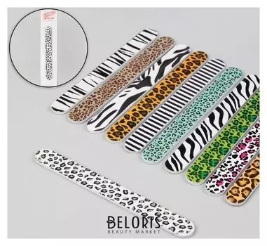 Пилка-наждак «Африка», абразивность 200/200, 18 см, рисунок