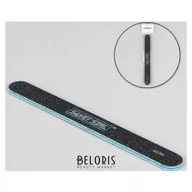 Пилка-наждак для ногтей, абразивность 80/80, 18 см, цвет чёрный, PRO 35