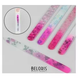 Пилка стеклянная для ногтей, 14 см, рисунок