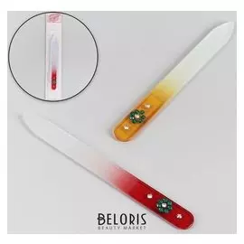 Пилка стеклянная для ногтей «Цветок», 14 см