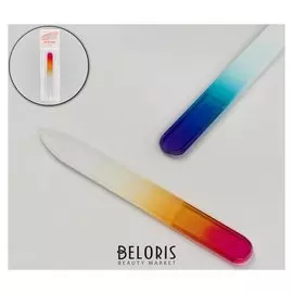 Пилка стеклянная для ногтей «Радуга», 9 см