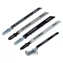 Пилки для лобзика Hyundai 204903, по дереву/металлу, T111c/ T101b/t144d/t127d/t119bo, 5 шт.