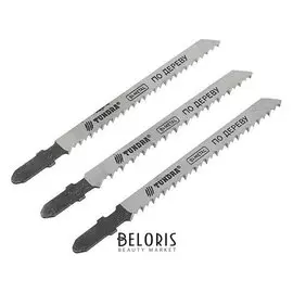 Пилки для лобзика Tundra, Bimetal, по дереву, 3 шт. 75/100 х 2.5 мм, T201bf