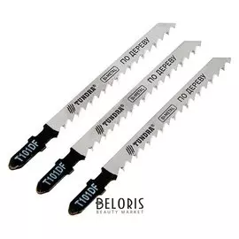 Пилки для лобзика Tundra, Bimetal, по дереву, 3 шт. 75/100 х 4 мм, T201df