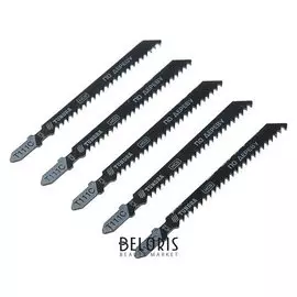 Пилки для лобзика Tundra, Hcs, по дереву, 5 шт. 75/100 х 3 мм, T211c