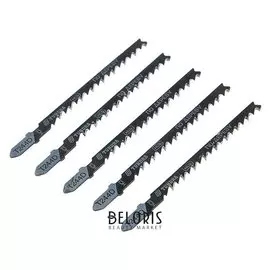 Пилки для лобзика Tundra, Hсs, по дереву, 5 шт. 75/100 х 4 мм, T244d