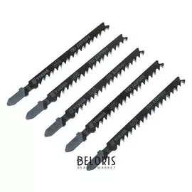 Пилки для лобзика Tundra, Hсs, по дереву, 5 шт. 75/100 х 4 мм, T244d