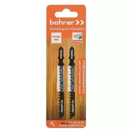 Пилки для лобзиков Bohrer, по дереву, т244da HCS 100/75мм, шаг 4/1,2 мм (Криволинейный рез)