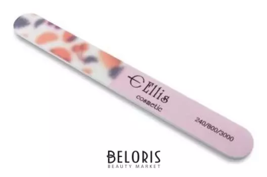 Пилка прямая розовая с рисунком RF 02