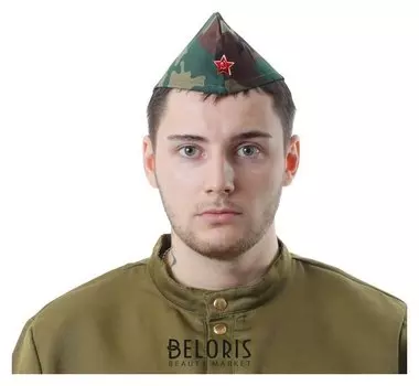 Пилотка со звездой, камуфляж, обхват головы 55-57 см