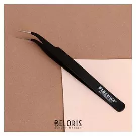 Пинцет для ресниц загнутый, 12 см, цвет чёрный