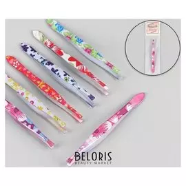 Пинцет прямой, узкий, 8,5 см, рисунок