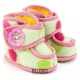 Пинетки детские, цвет салатовый/яблоко, размер 22,5