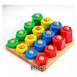 Пирамидка «Абака шестигранная 4 в ряд»