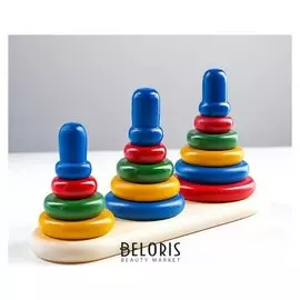 Пирамидка «Больше-меньше», цветная