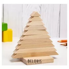 Пирамидка Ёлочка, материал: берёза