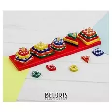 Пирамидка логическая Разноцветные формы