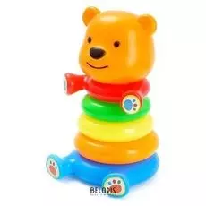 Пирамидка Мишутка 5 колец