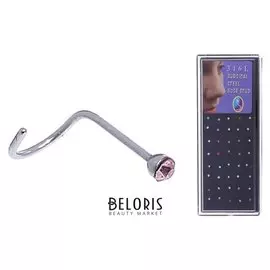 Пирсинг в нос, набор 40шт, 0,1мм, загнутый