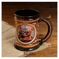 Пивная кружка «Живи со вкусом» 0,5л/13,5см