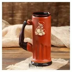 Пивной бокал "Бык", символ года 2021, 0.75 л