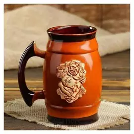 Пивной бокал "Мужик с пивом", 0.6 л