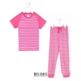 Пижама для девочки, цвет красный, рост 104-110 см