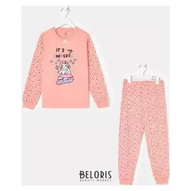 Пижама для девочки, цвет розовый, рост 98-104 см