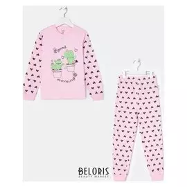 Пижама для девочки, цвет сиреневый, рост 98-104 см