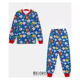 Пижама для мальчика, цвет тёмно-синий, рост 134 см