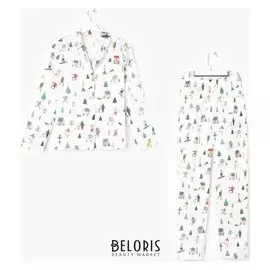 Пижама (Рубашка, брюки) женская Kaftan "Happy", р. 48-50