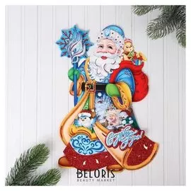 Плакат "Дед мороз в резной шубе" 31х21 см