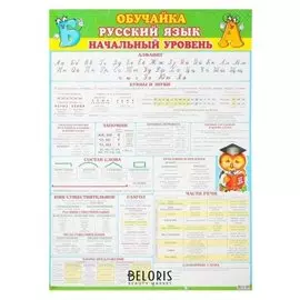 Плакат "Обучайка. русский язык. начальный уровень"