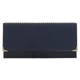 Планинг недатированный 310 х 145 мм, 64 листа на гребне Bellagio, обложка искусственная кожа, тиснение, тёмно-синий, в подарочной коробке