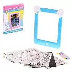 Планшет для рисования 3D «Зайка», с ручками и карточками