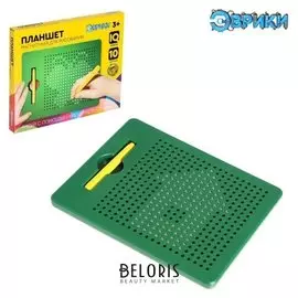 Планшет магнитный для рисования, 380 отверстий, цвет зелёный