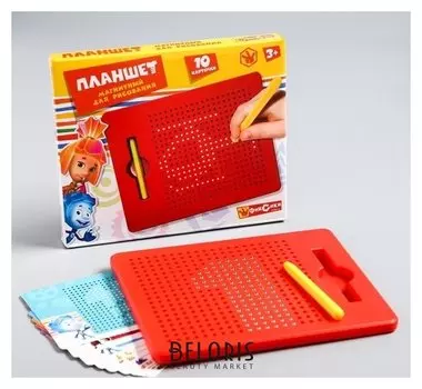 Планшет магнитный для рисования фиксики, 380 отверстий