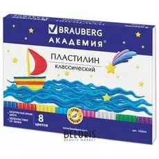 Пластилин классический 8 цветов, со стеком