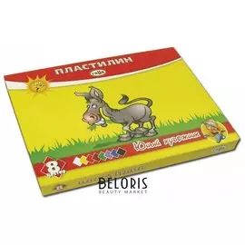 Пластилин классический "Юный Художник", 8 цветов, 112 г, со стеком, картонная упаковка