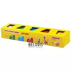 Пластилин на растительной основе Тесто для лепки 5 цветов