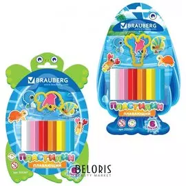 Пластилин плавающий 6 цветов, формочка, высшее качество европодвес