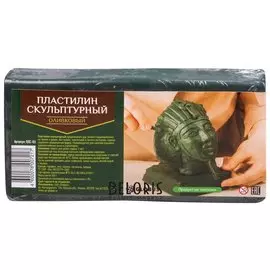 Пластилин скульптурный оливковый, твердый