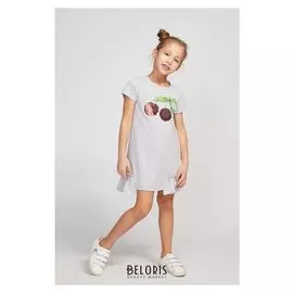 Платье для девочки, цвет серый, рост 104 см