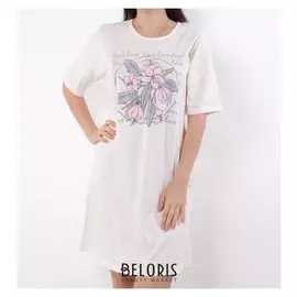 Платье женское, цвет молочный, размер 52